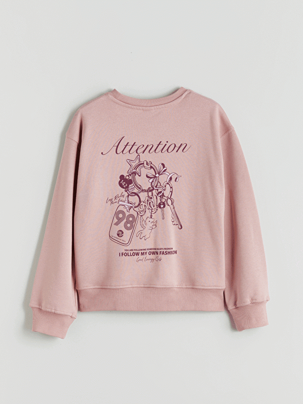 Moudda LC Waikiki - Sweatshirt en jersey Fille Rose poudre - Tunisie 1