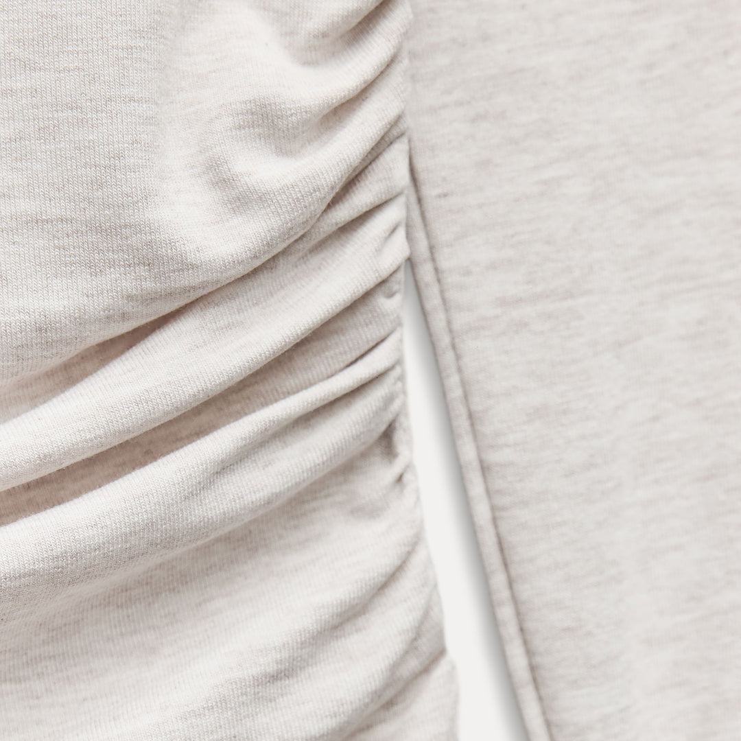 Moudda ZARA - Beige Vigo – body toucher doux encolure asymétrique froncé - Tunisie 3
