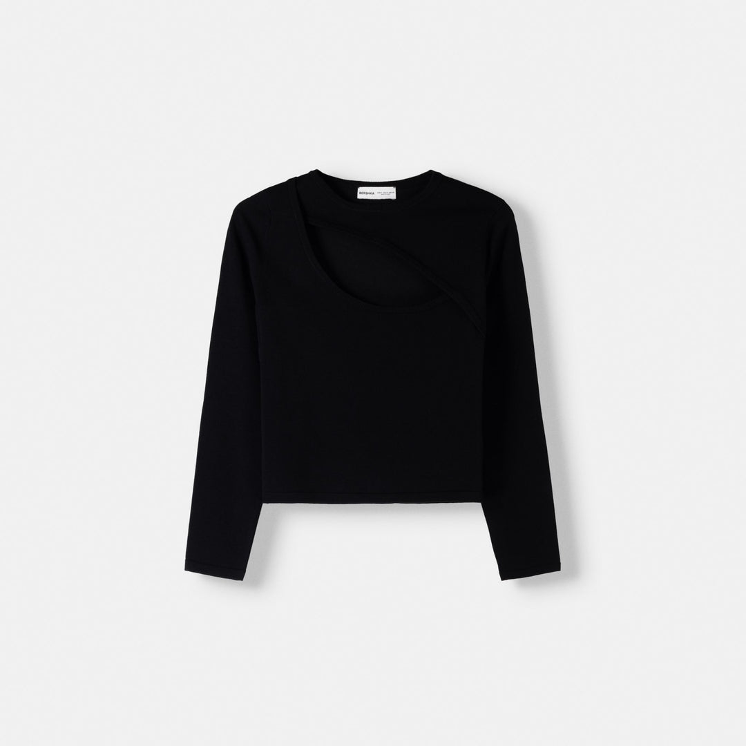 Moudda BERSHKA - Pull Manches Longues à Découpes - Tunisie 1