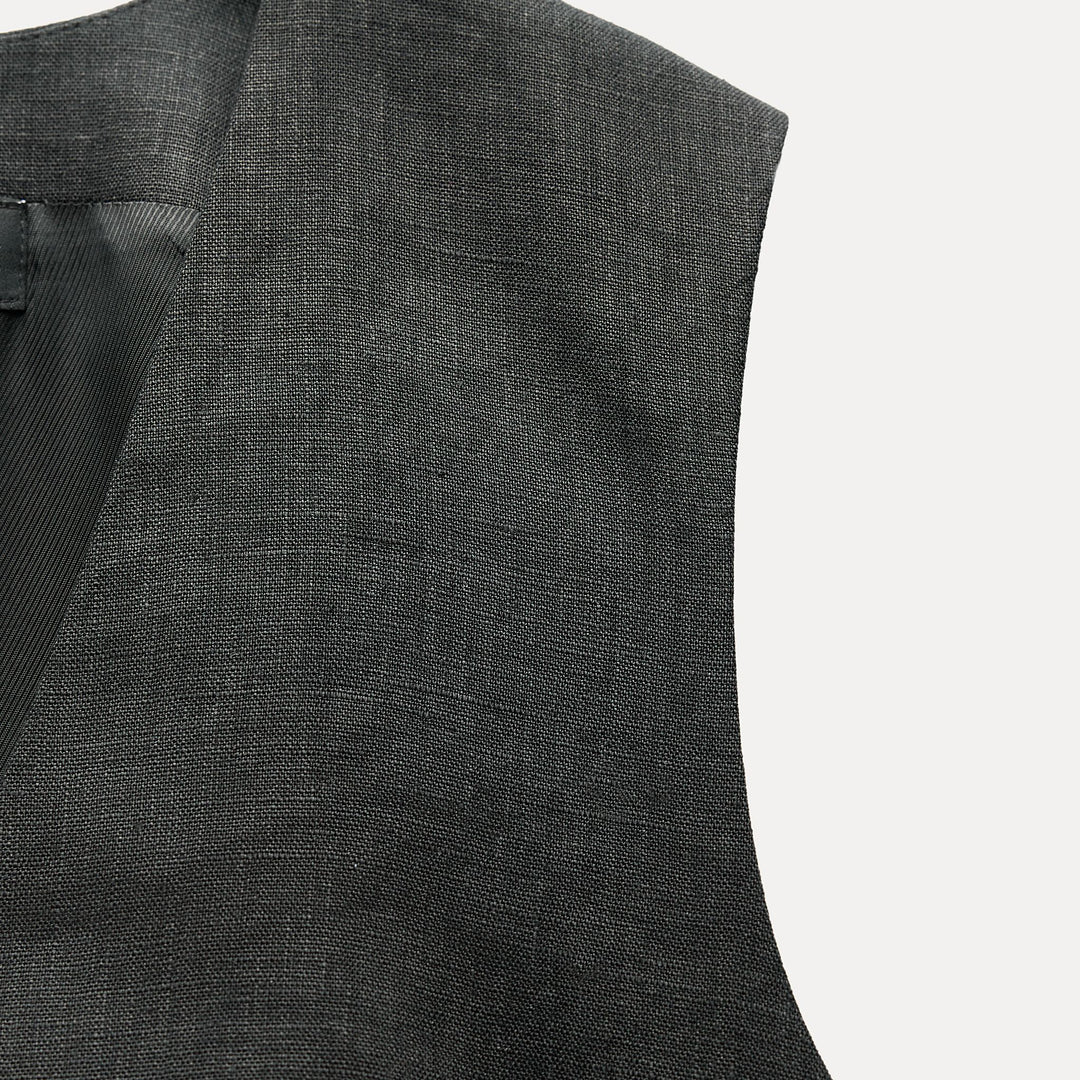 Moudda ZARA - Gilet tailleur lin (Ensemble) - Tunisie 3