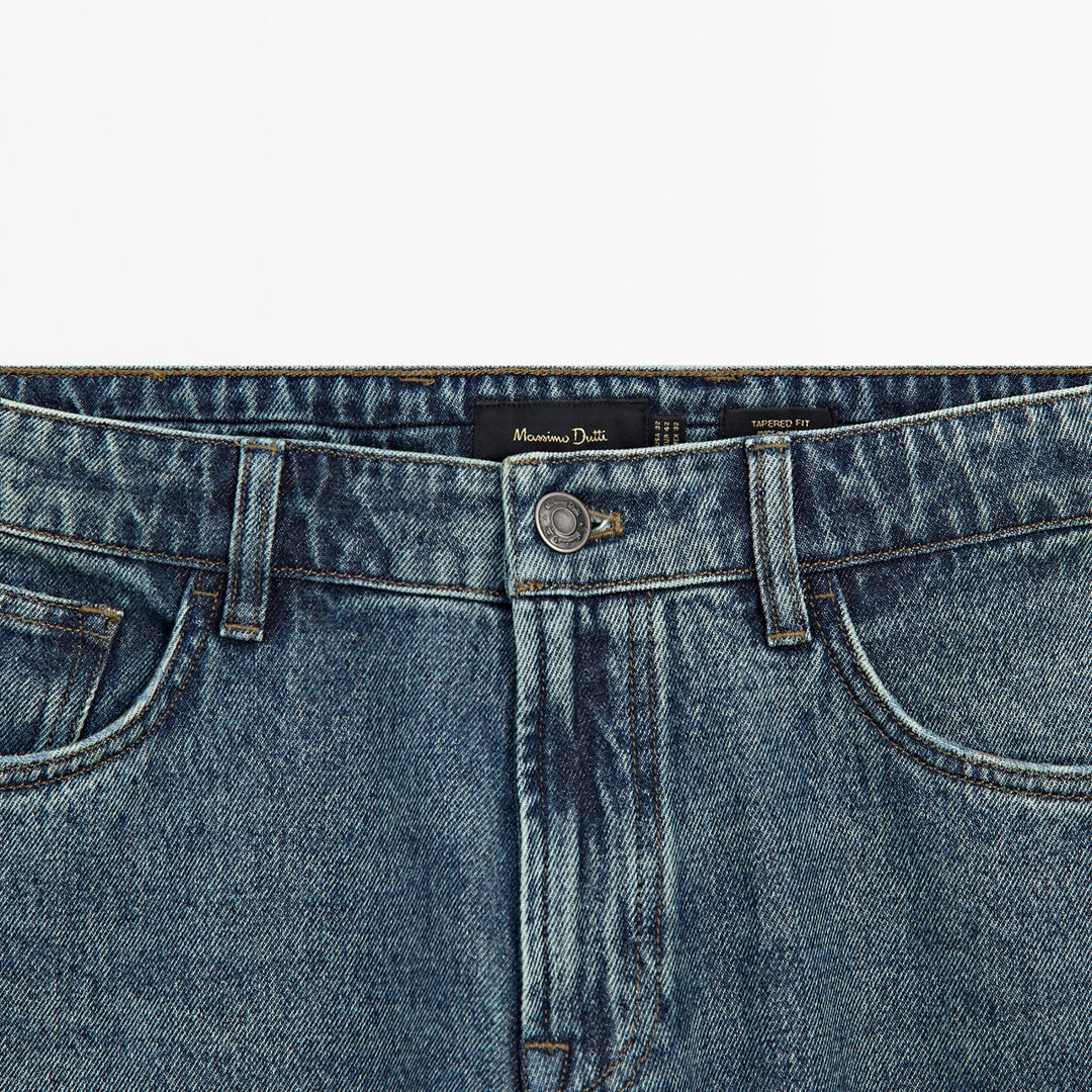Moudda Massimo Dutti - Pantalon jean dirty stone coupe fuselée - Tunisie 4