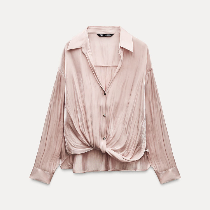 Moudda ZARA - Top satin irisé croisé - Tunisie 1