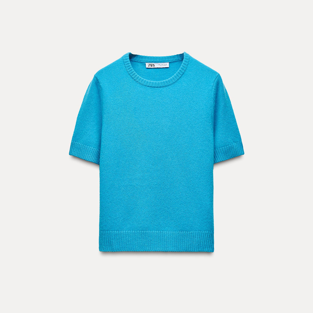 Moudda ZARA - Pull manches courtes 100% laine RWS - Tunisie 1