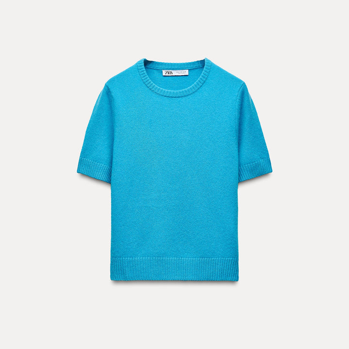 Moudda ZARA - Pull manches courtes 100% laine RWS - Tunisie 1