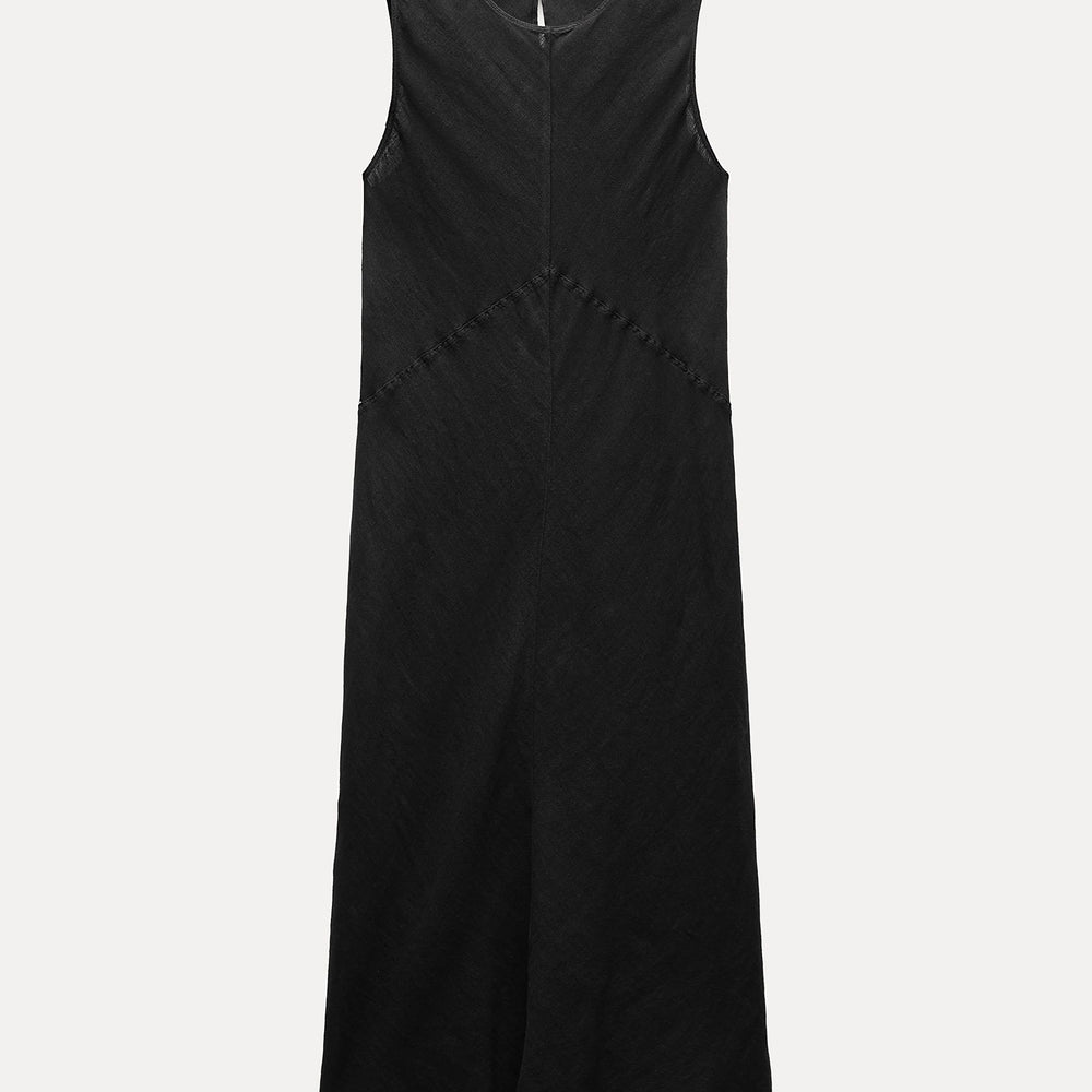 Moudda ZARA - Robe Midi en Lin Sans Manches Coupe Biais - Tunisie 2