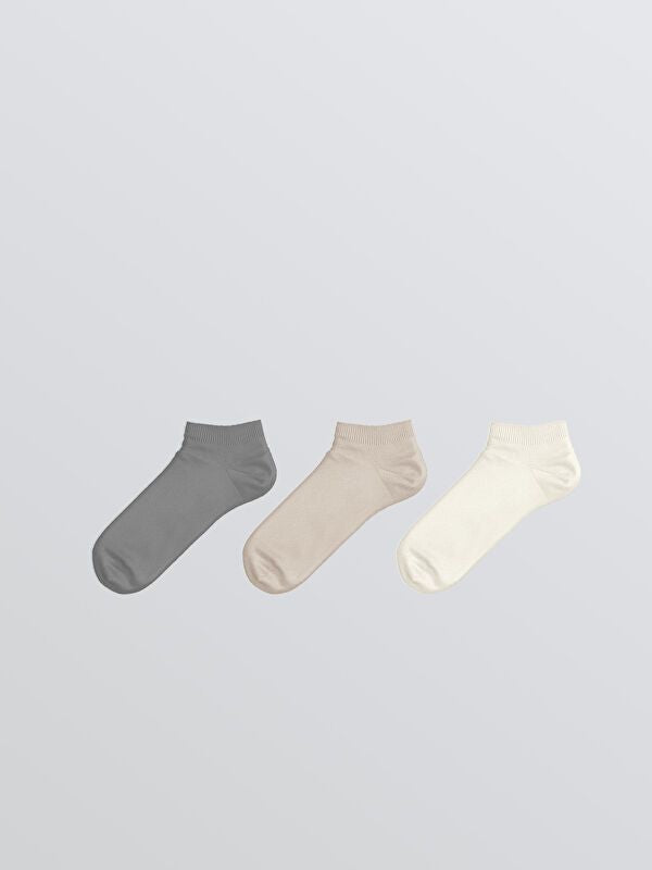 Moudda LC Waikiki - Chaussettes pour sneakers Femme Ecru - Tunisie 1