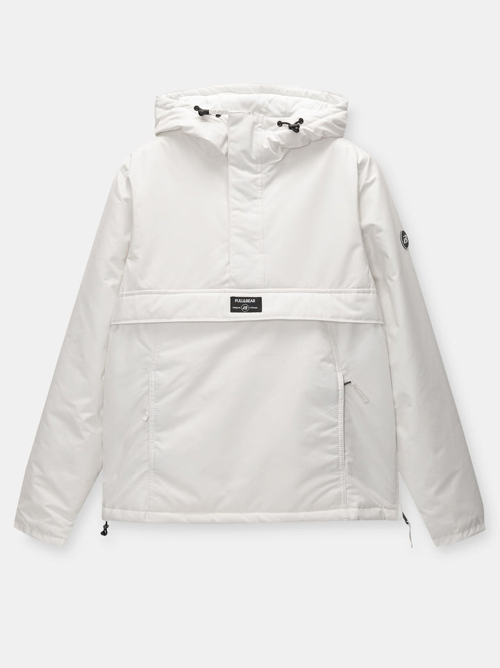 Moudda PULL & BEAR - Sweat Kangourou Nylon Couleurs Basique Blanc - Tunisie 3