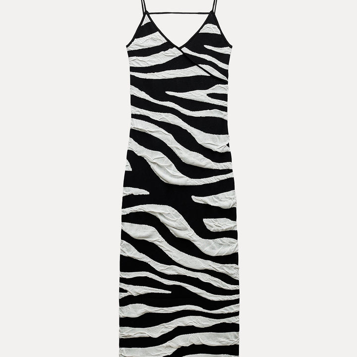 Moudda ZARA - Robe effet mouillé imprimé zèbre - Tunisie 1