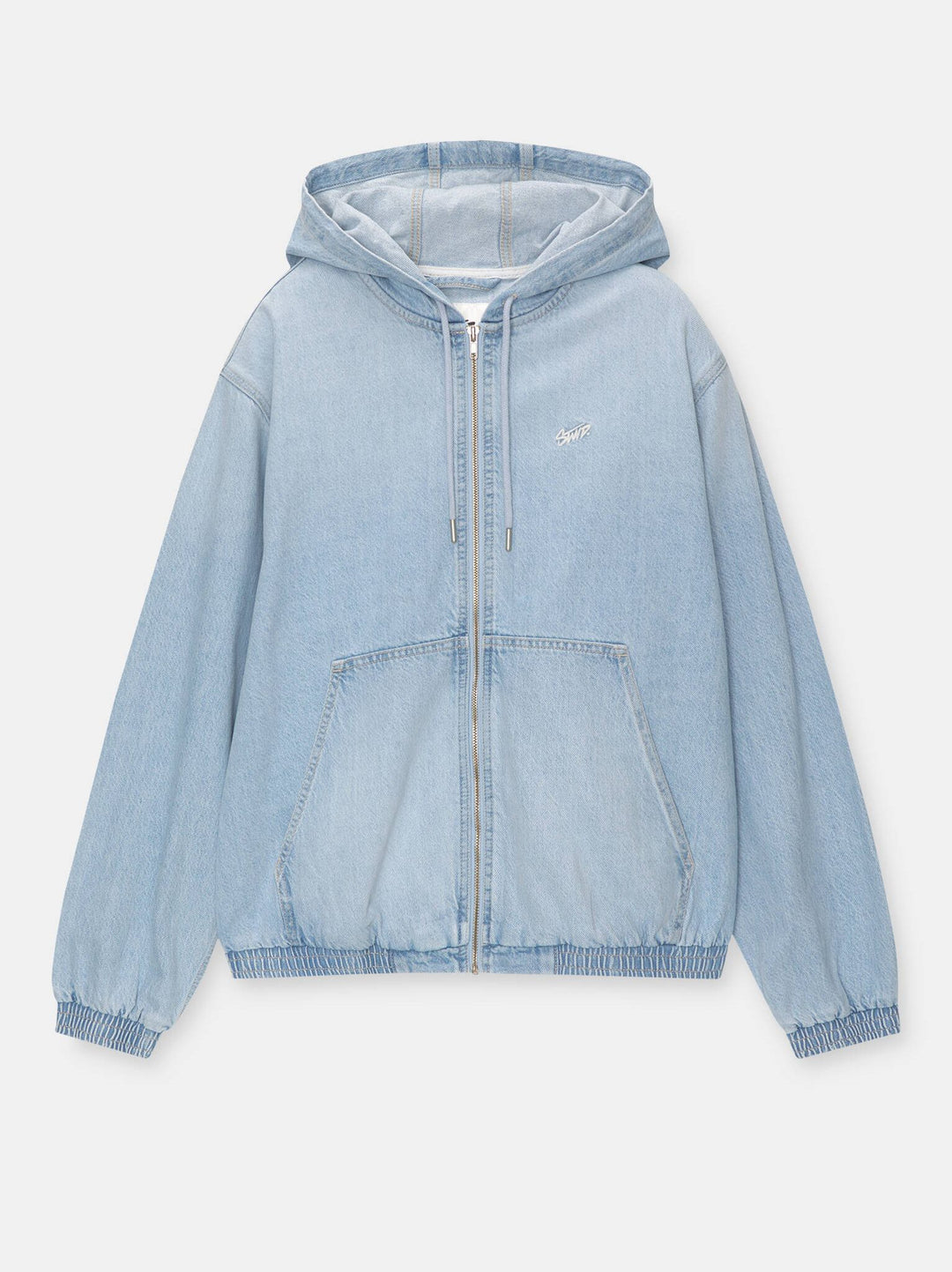 Moudda PULL & BEAR - Veste Denim Capuche à Fermeture Noir STWD - Tunisie 5