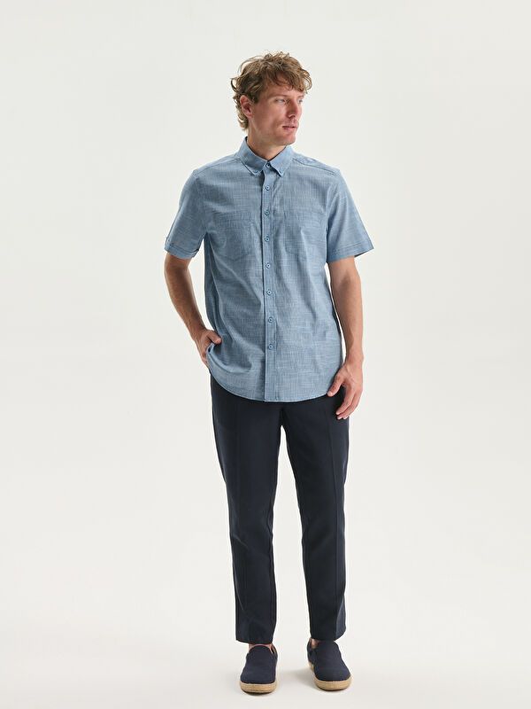 Moudda LC Waikiki - Chemise à carreaux manches courtes en tissu tissé pour Homme - Tunisie 2
