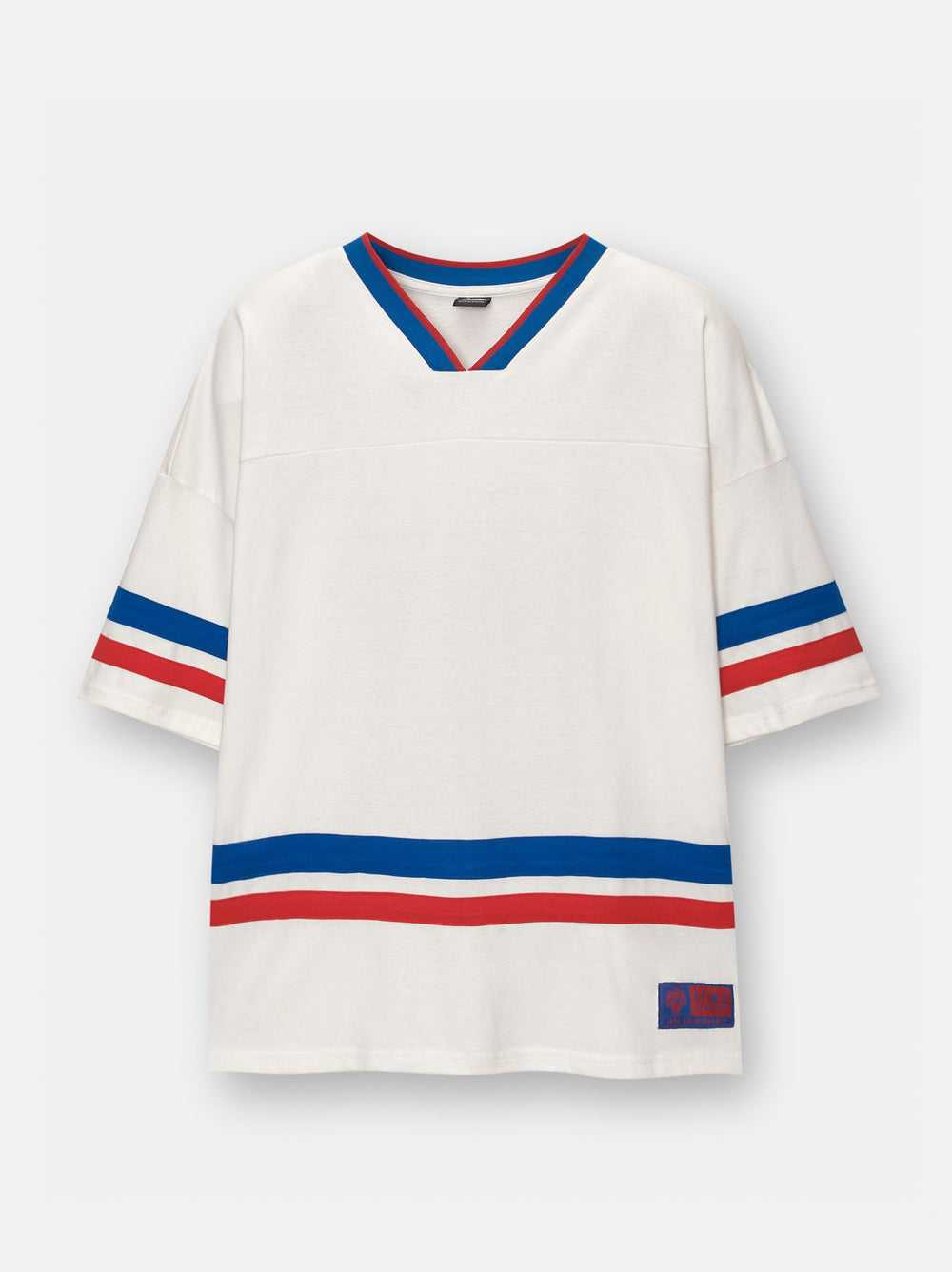 Moudda PULL & BEAR - T-Shirt Demi-Manches Sport Oversize Détails Lignes - Tunisie 2