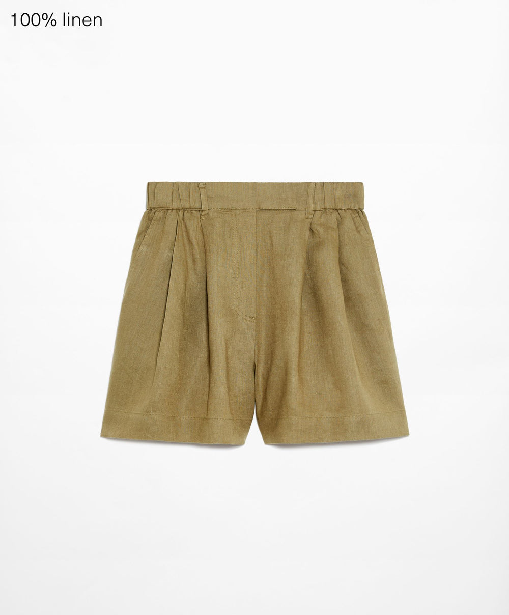 Moudda Oysho - Short 100% Lin Coupe Tailleur Taille Haute - Tunisie 2