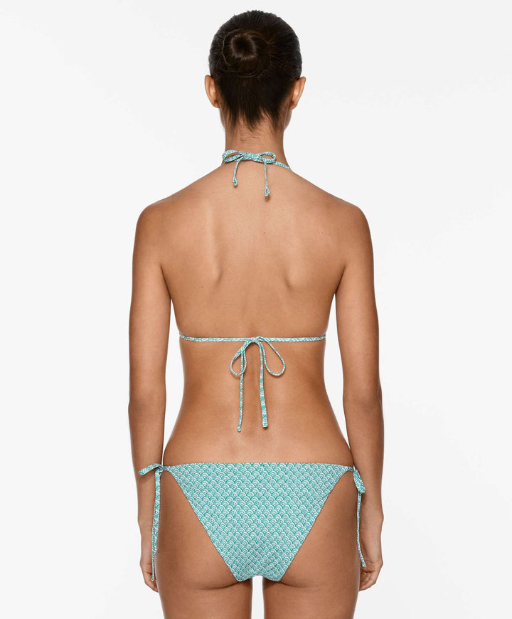 Moudda Oysho - Culotte Classique à Nœuds Sceau Turquoise - Tunisie 5
