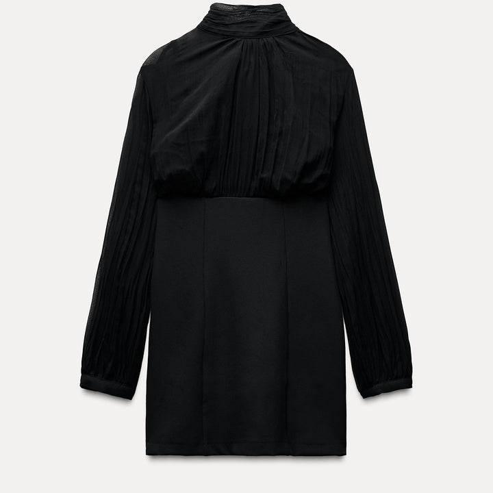 Moudda ZARA - Robe courte crêpe combinée manches longues - Tunisie 2
