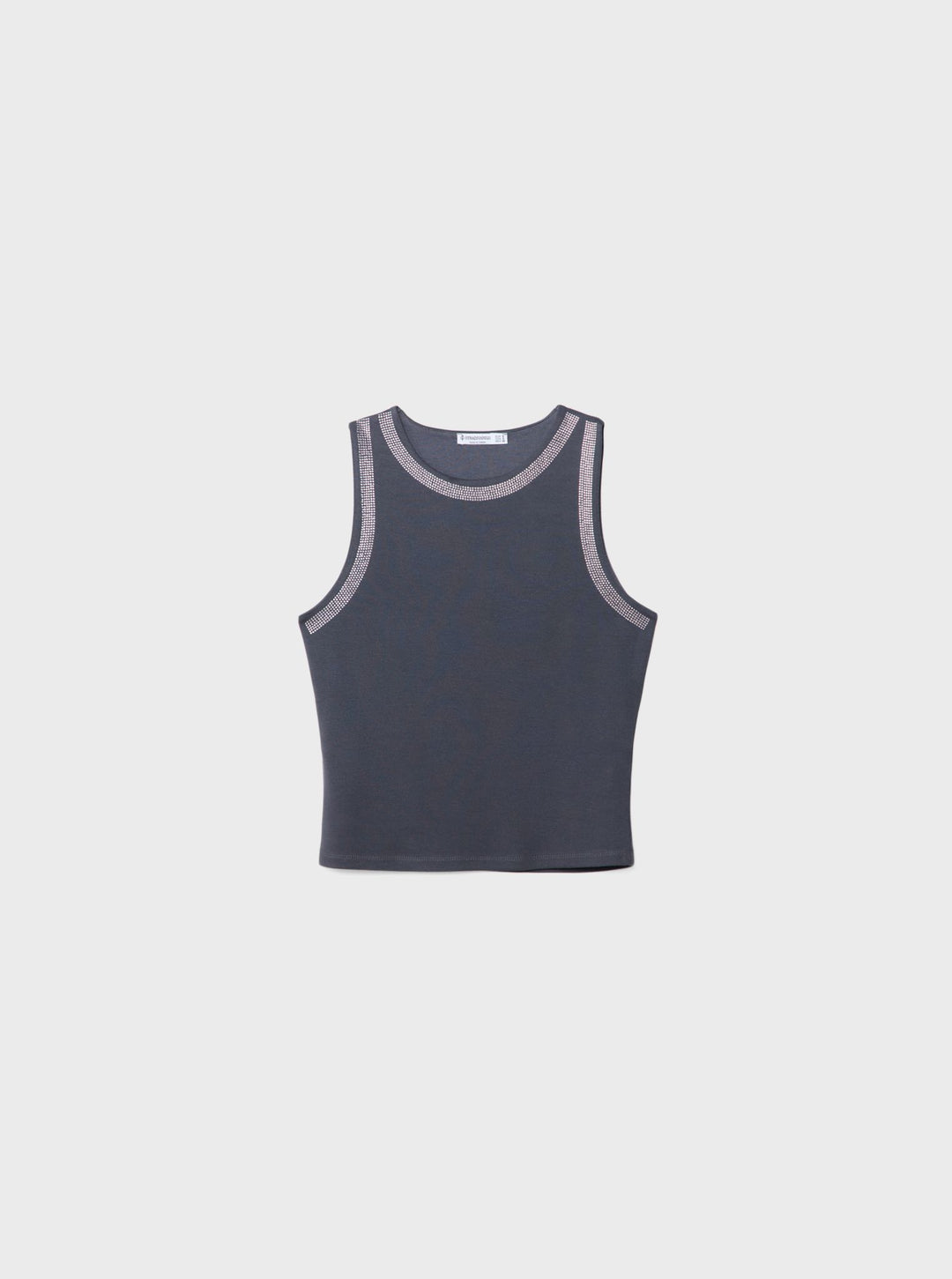 Moudda STRADIVARIUS - T-Shirt Regular S/M Col Rond avec Détails Brillants - Tunisie 3