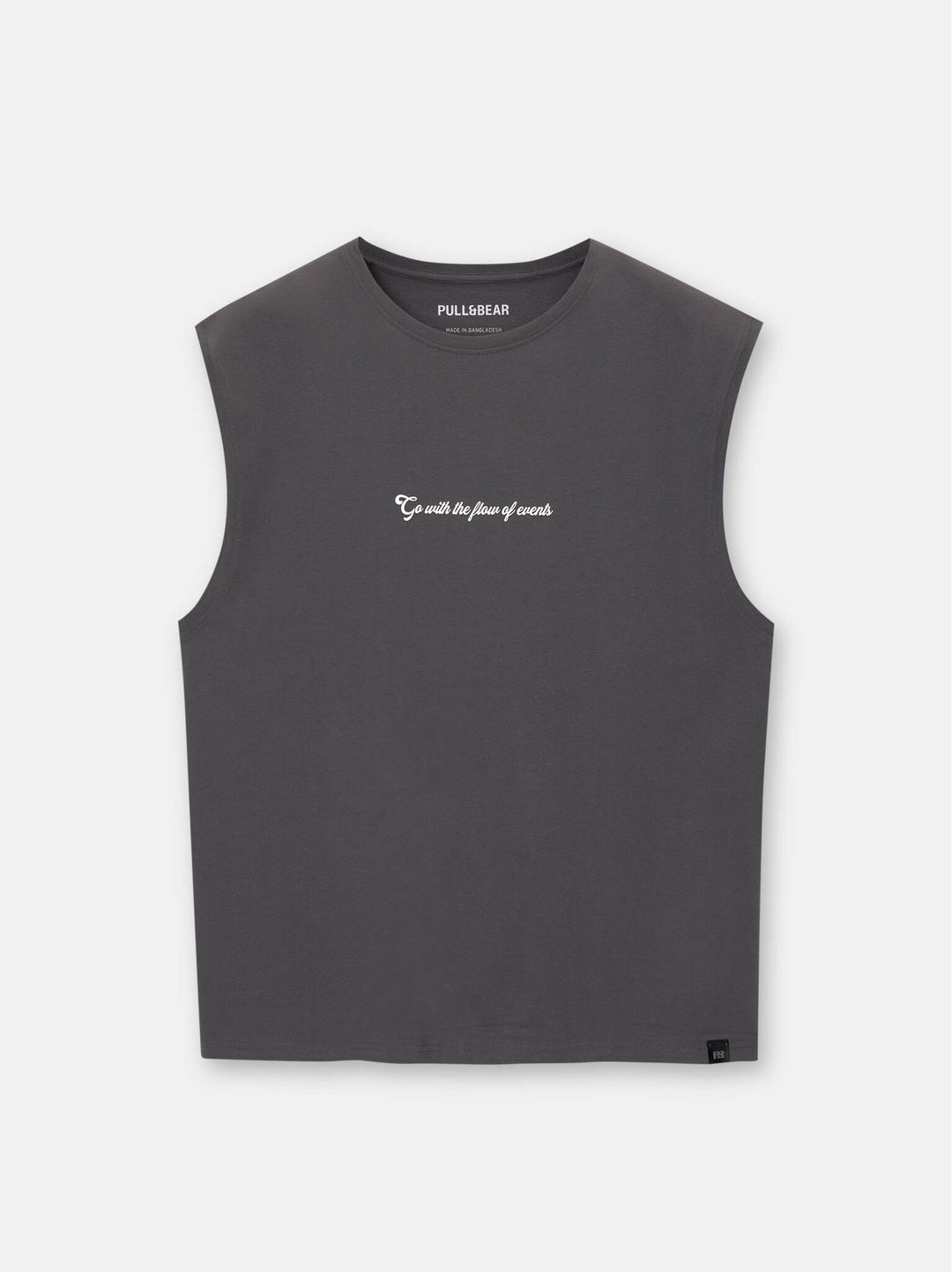 Moudda PULL & BEAR - T-Shirt Bretelles Larges Texte Poitrine - Tunisie 2
