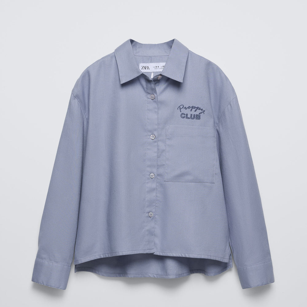 Moudda ZARA - Chemise fille qualité douillette brodée Preppy Club - Tunisie 2