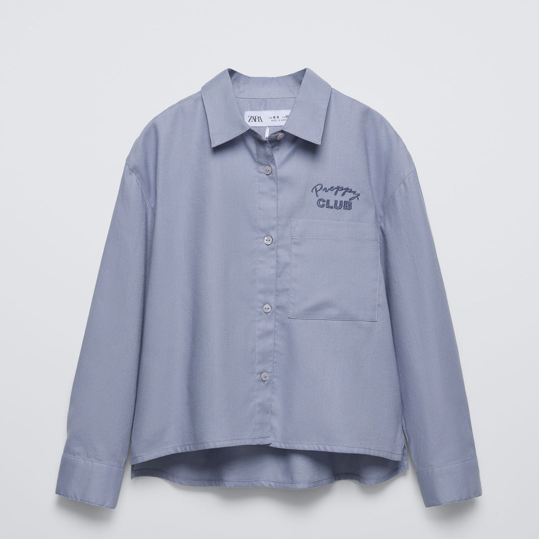 Moudda ZARA - Chemise fille qualité douillette brodée Preppy Club - Tunisie 2