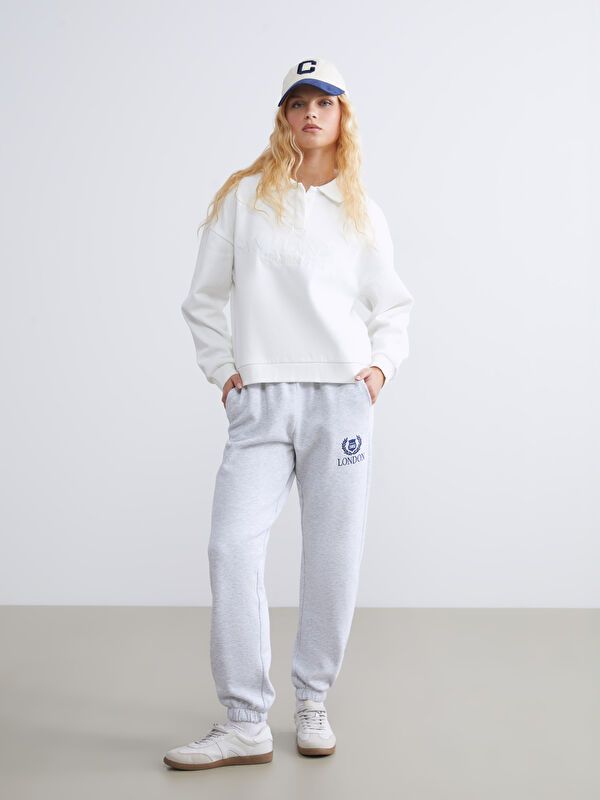 Moudda LC Waikiki - Pantalon en jersey Femme Mélange gris clair - Tunisie 1