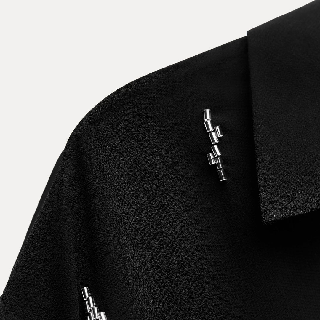 Moudda ZARA - Chemise col en V strass croisée - Tunisie 3