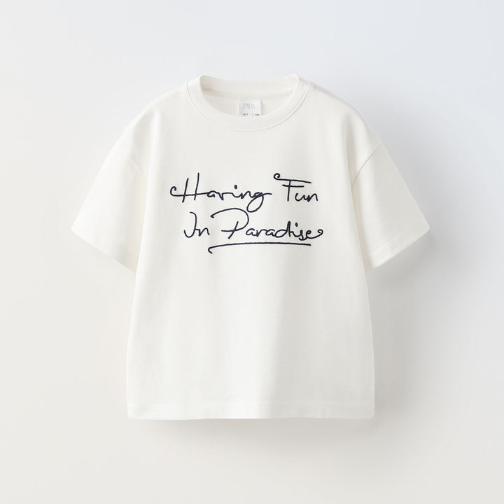 Moudda ZARA - T-shirt texte cordon - Tunisie 1
