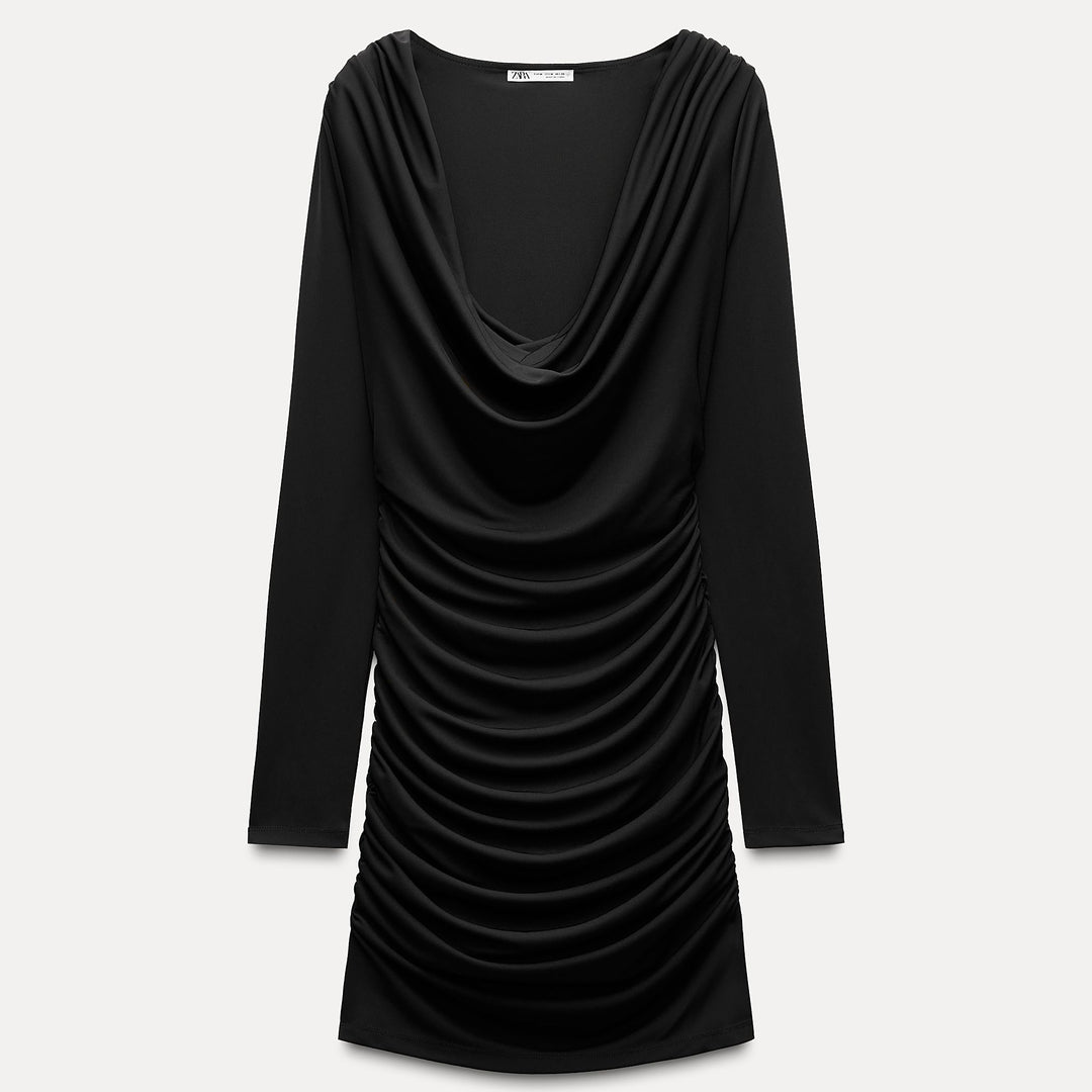 Moudda ZARA - Robe Mini Froncée en Crêpe Fluide - Tunisie 2
