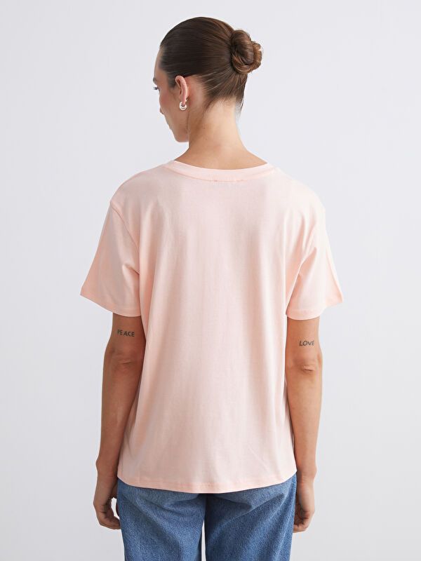 Moudda LC Waikiki - Body jersey manches courtes Femme Pêche - Tunisie 4