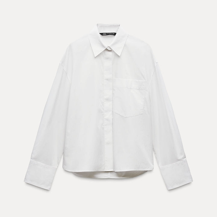 Moudda ZARA - Chemise mi-longue en popeline, poche - Tunisie 1