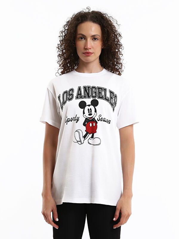 Moudda LC Waikiki - Body jersey manches courtes licence Femme Buxe blanc - Tunisie 1