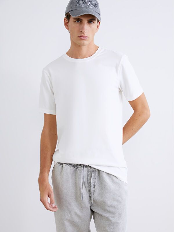 Moudda LC Waikiki - T-shirt basique manches courtes en jersey - Tunisie 5