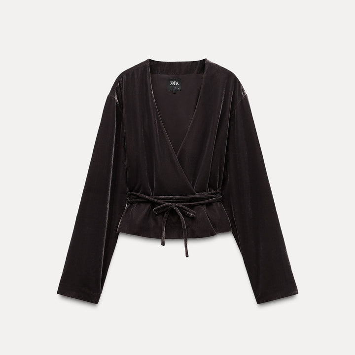 Moudda ZARA - Veste croisée velours coordonnée - Tunisie 1