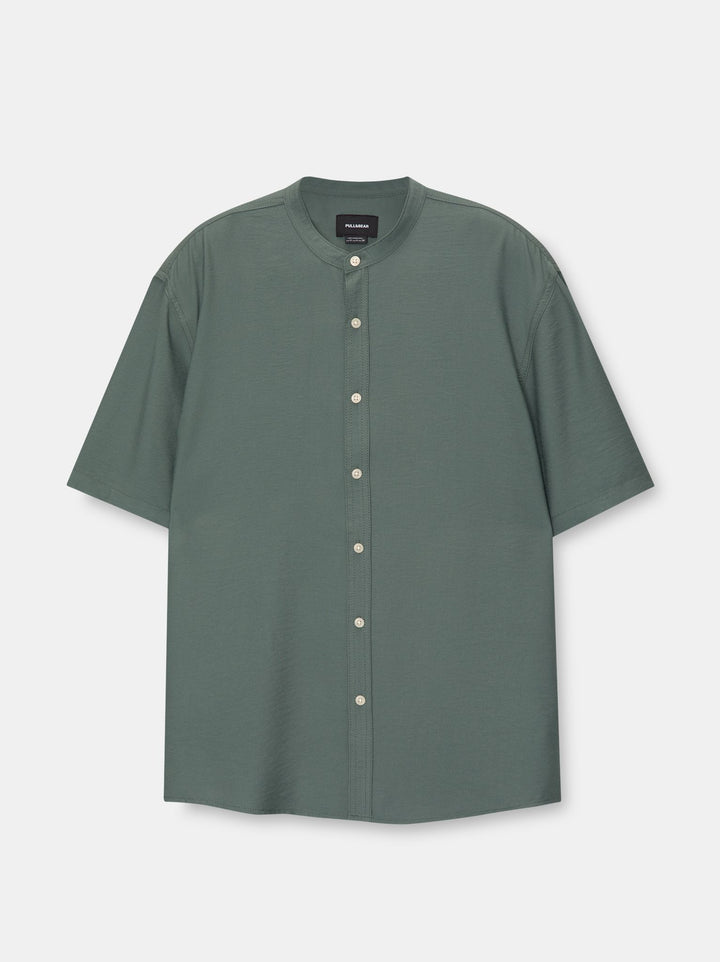 Moudda PULL & BEAR - Chemise Basique Demi-Manches Col Mao - Tunisie 2