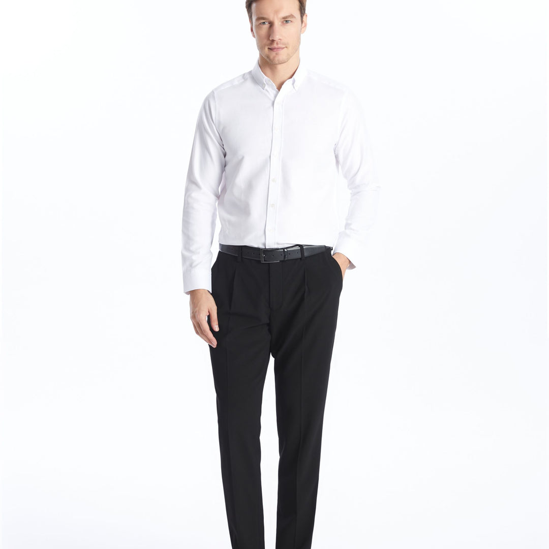Moudda LC Waikiki - Chemise tissée manches longues Homme Buxe blanc - Tunisie 3