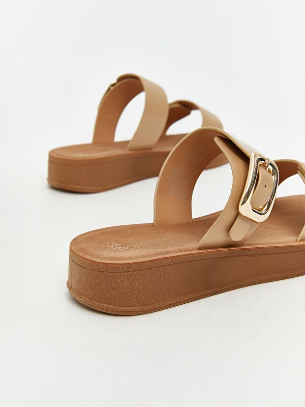 Moudda LC Waikiki - Pantoufles Femme Beige - Tunisie 5
