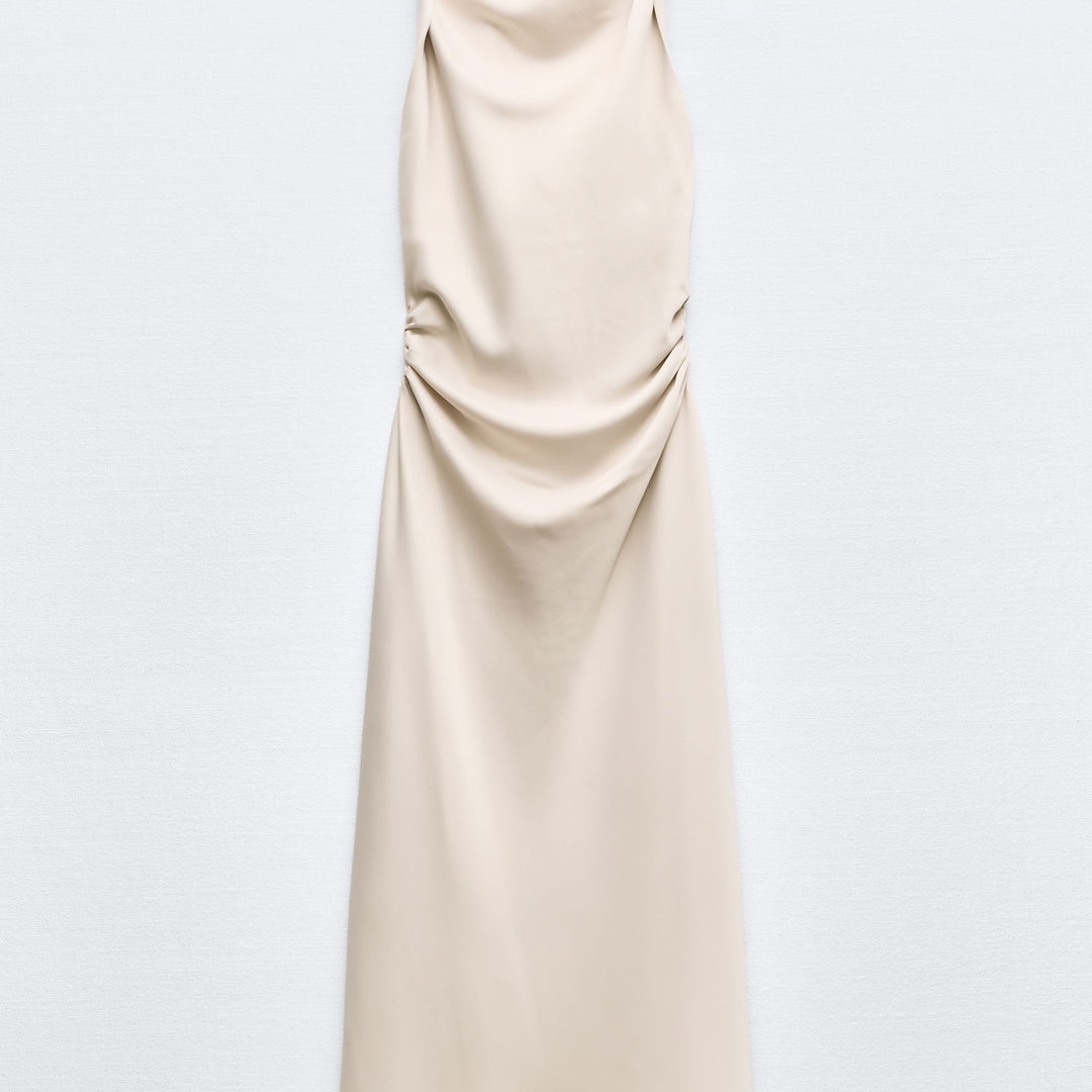 Moudda ZARA - Robe mi-longue satinée décolleté torsadé - Tunisie 2