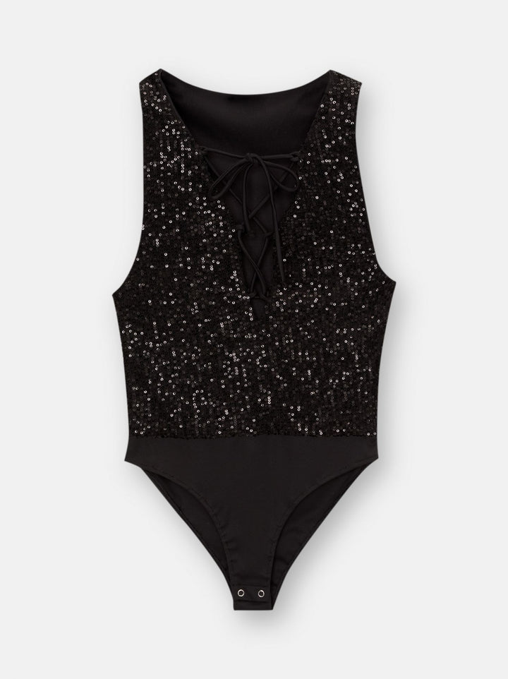 Moudda PULL & BEAR - Body Encolure Corsaire Paillettes En Ligne - Tunisie 3
