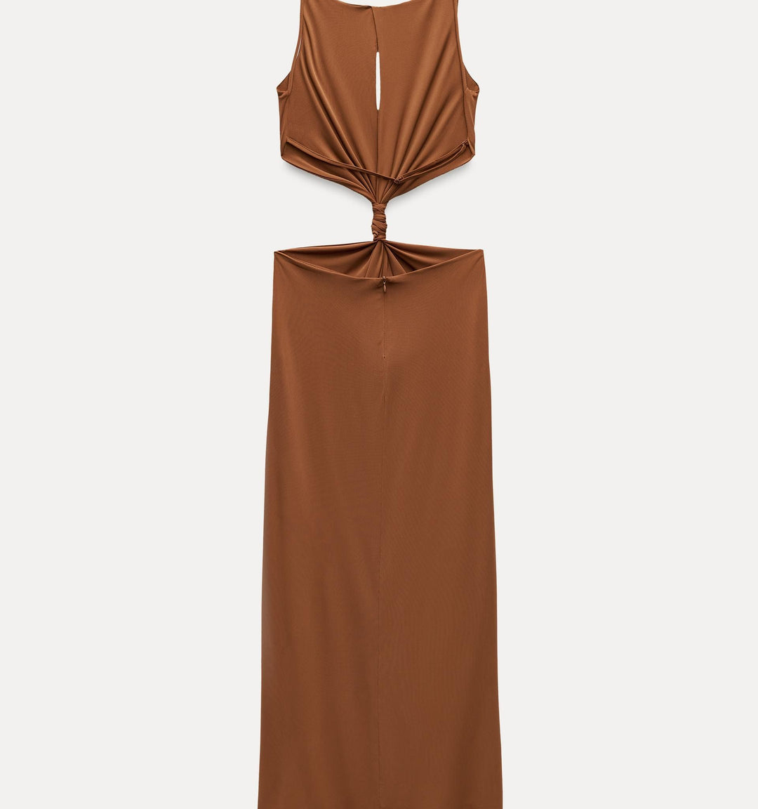 Moudda ZARA - Robe longue maille col fermé dos ouvert découpes torsadées - Tunisie 1