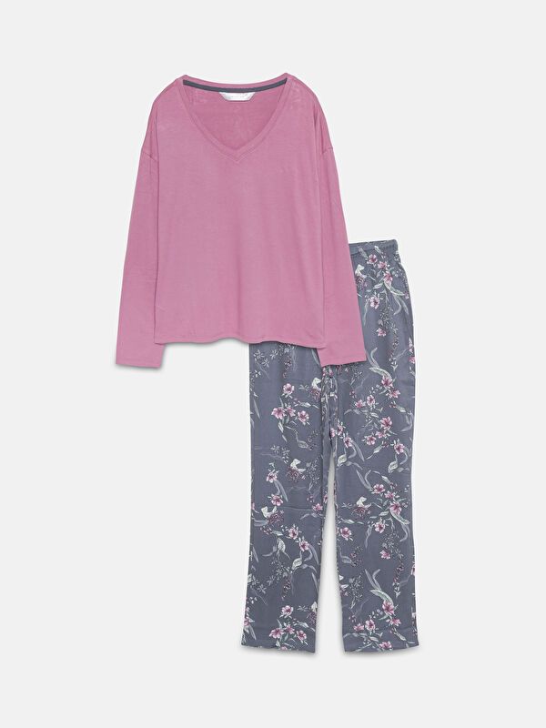 Moudda LC Waikiki - Pyjama tissé à manches longues pour Femmes - Tunisie 4