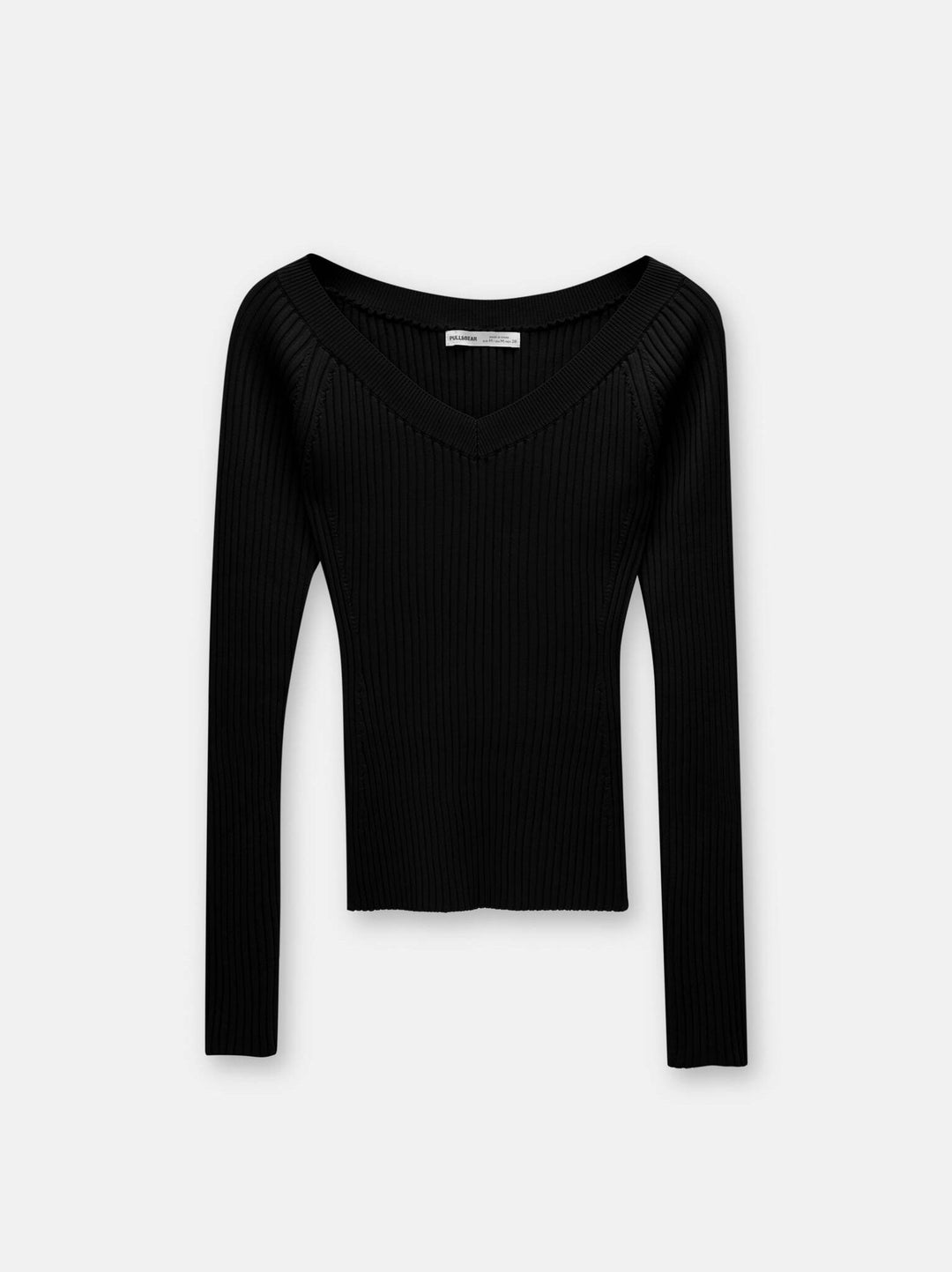 Moudda PULL & BEAR - Pull Col V Bardot Côtelé - Tunisie 2