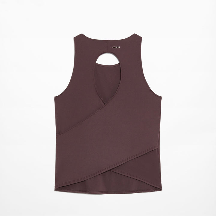 Moudda Oysho - T-Shirt Demi-Manches Dos Croisé - Tunisie 3