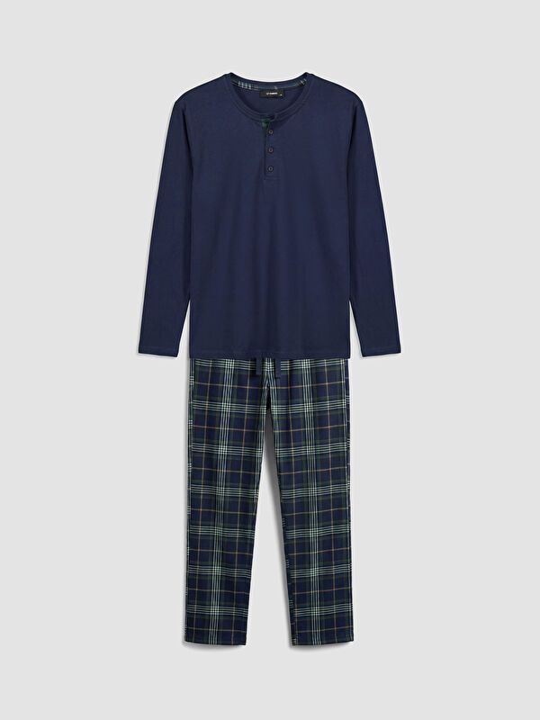 Moudda LC Waikiki - Ensemble pyjama jersey manches longues-pantalon pour Homme - Tunisie 1