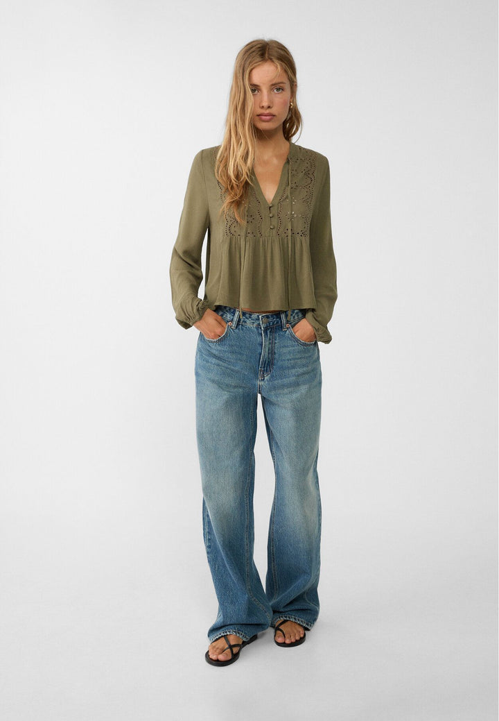 Moudda STRADIVARIUS - Blouse Fluide Brodée - Tunisie 3