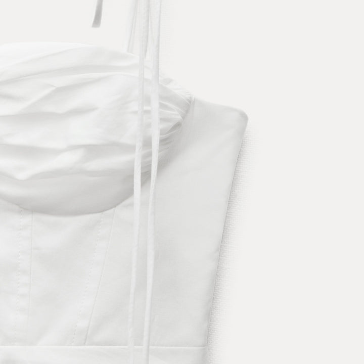 Moudda ZARA - Top bustier volants voile coton - Tunisie 5