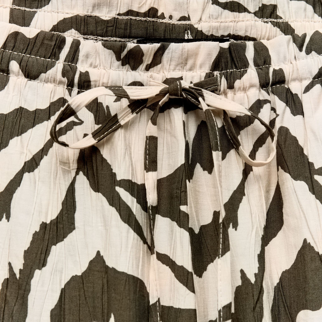 Moudda ZARA - Pantalon fluide structuré imprimé zèbre taille élastique - Tunisie 4