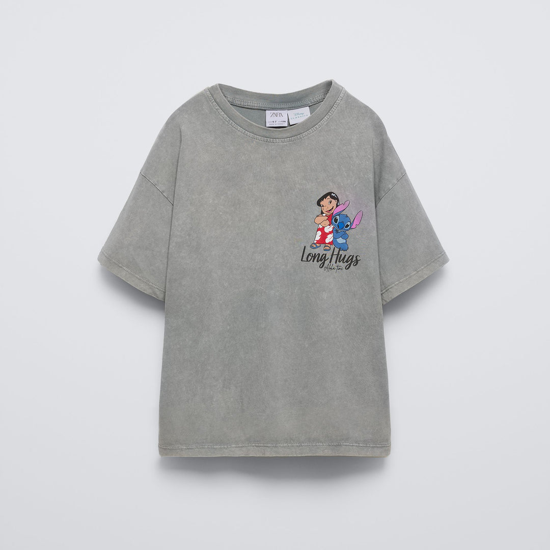 Moudda ZARA - T-shirt Lilo & Stitch lavage acid - Tunisie 1