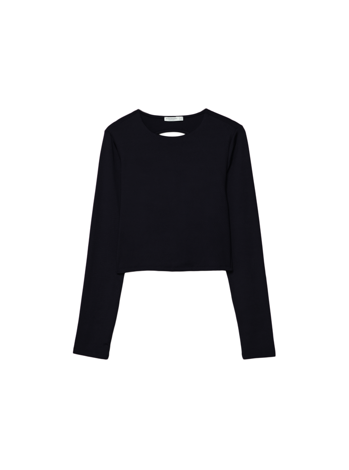 Moudda STRADIVARIUS - T-Shirt Cropped Manches longues Dos Nu - Tunisie 1