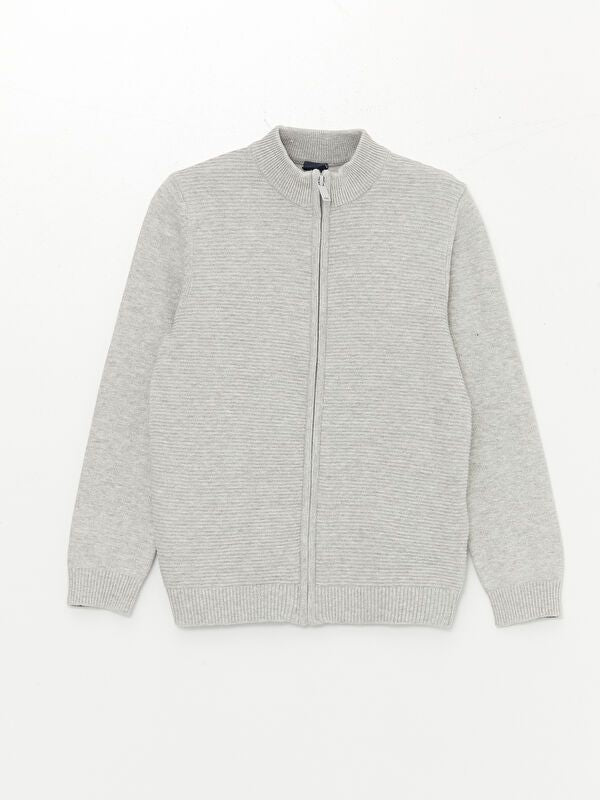 Moudda LC Waikiki - Cardigan tricot basique Garçon Mélange de gris - Tunisie 1