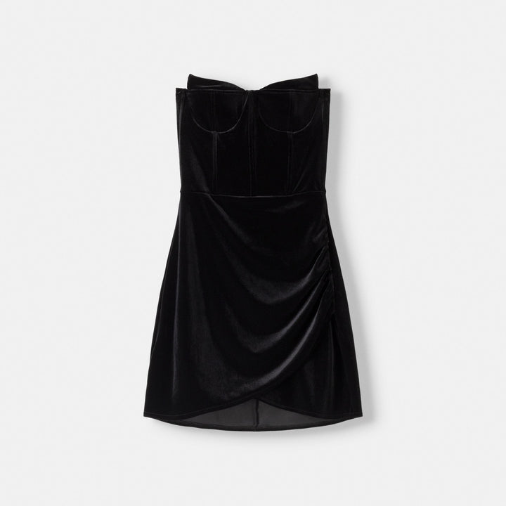 Moudda BERSHKA - Robe courte en velours motif noix de coco - Tunisie 1
