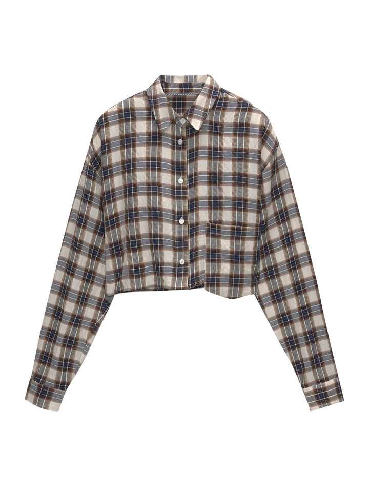 Moudda PULL & BEAR - Chemise Crop Poches à Carreaux - Tunisie 7