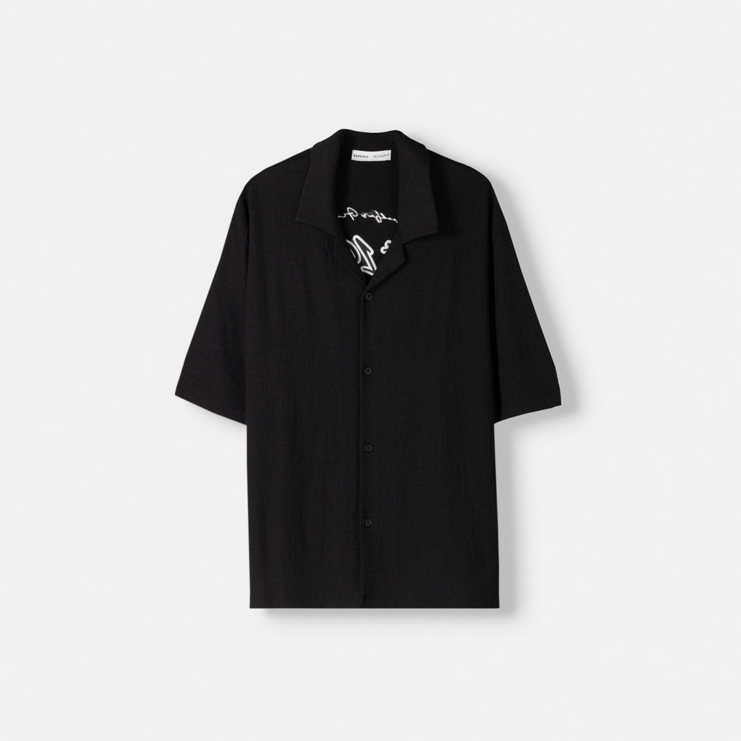 Moudda BERSHKA - Chemise ample plissée dos brodée - Tunisie 1